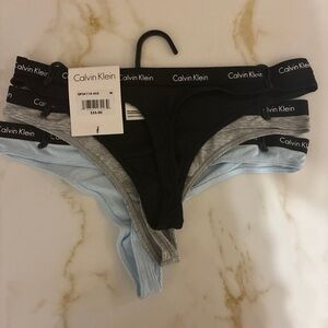Calvin Klein Womens Bottoms 3 pack - Black, Gray, Light Blue